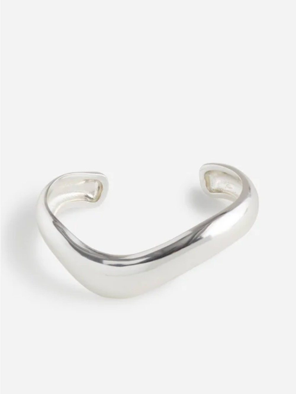 Madewell Organic Chunky Cuff Bracelet in Silver NWOT